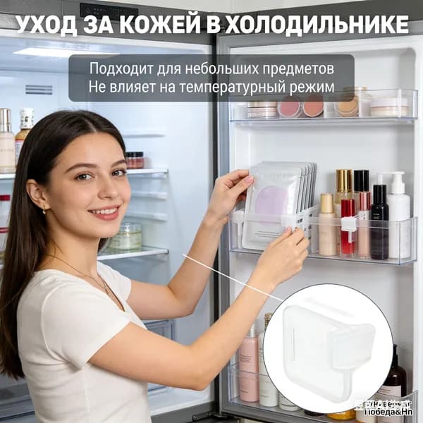 Разделитель полок для дверей холодильника, разделяет на ящики для хранения, прозрачный, 10 шт.