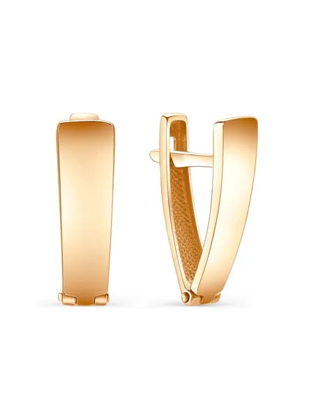 GOLDEN CITY Серьги ювелирные Классические Серебро позолоченное 925 пробы