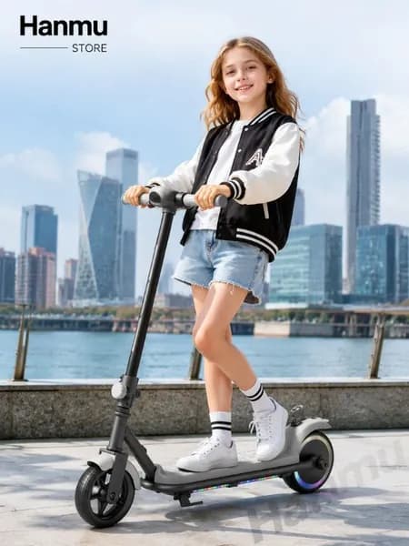 Электросамокат SKU-202607260951-HOME, черный, оранжевый