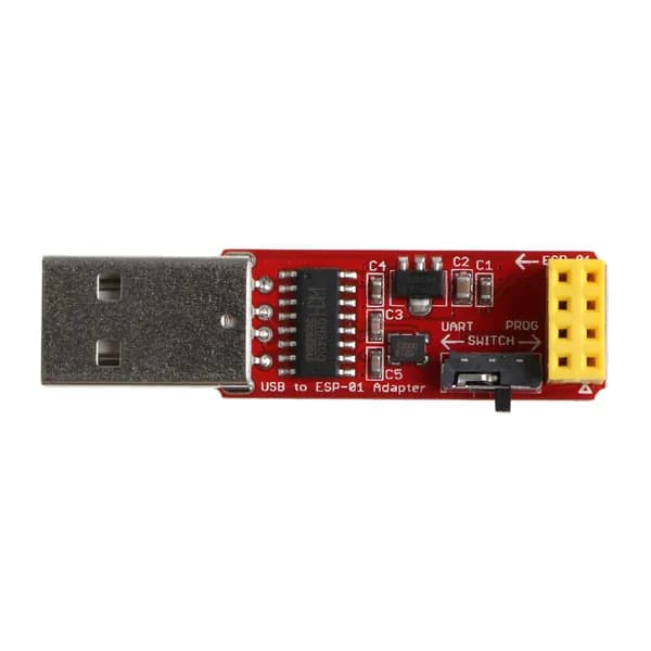 (1 шт.) USB-адаптер Wi-Fi для ESP-01 (CH340G), красный