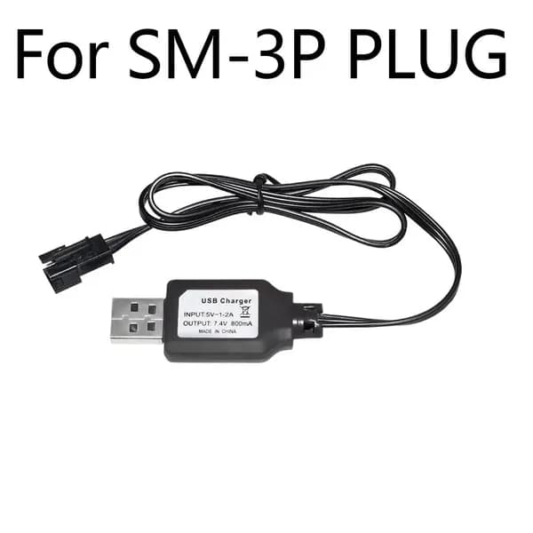 14500 7.4V 1200mAh литий-ионная батарея SM-3P для дистанционного управления водной пулей игрушки RC части батареи 2S 7.4V и зарядного устройства USB