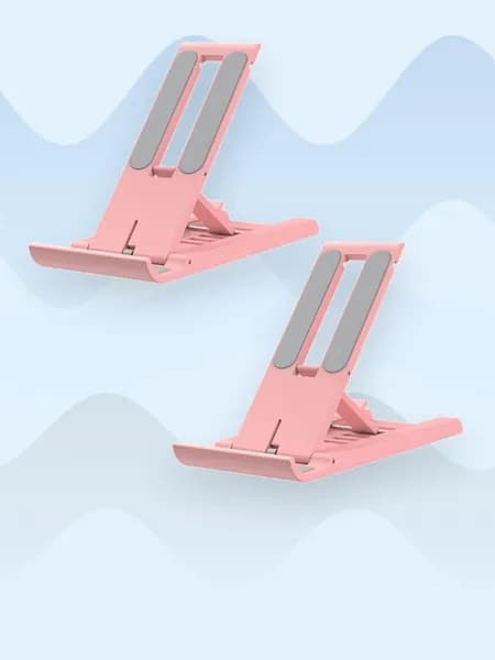 Подставка для телефона и планшета складная с регулировкой высоты, Розовый