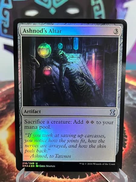 Магия сбора прокси-карт MTG PROXY CARDSВысококачественные нефольговые карты Ashnod's Altar ENA#218 foil