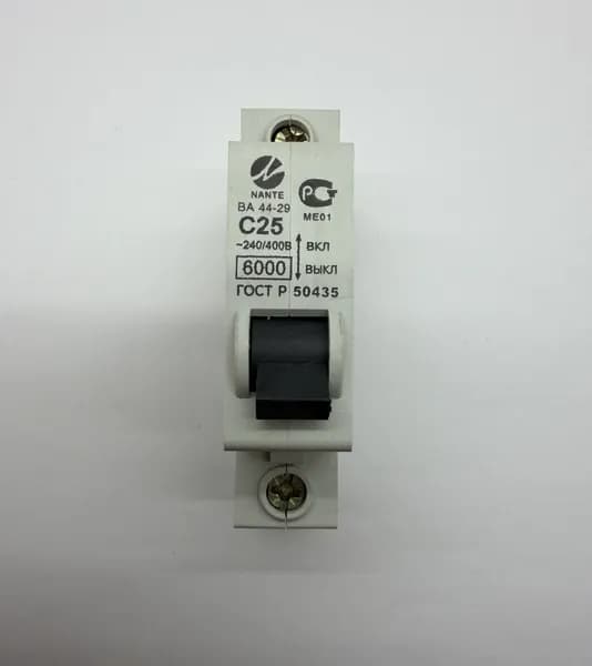 ВА44-29, C25 220/400V, 1 полюс, "Nante", Выключатель автоматический.