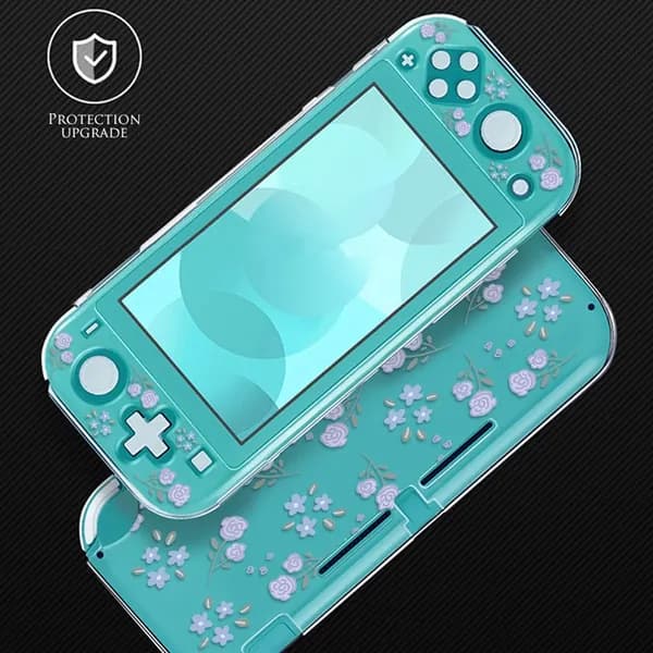 Прозрачный чехол для Nintendo Switch Lite с цветочным узором