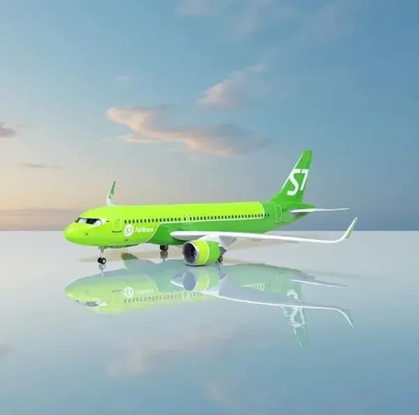 Готовая модель самолета Airbus A320neo S7 Airlines