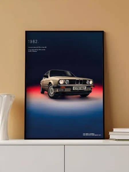 Постер на стену BMW E30 без рамы (29,7х42см)