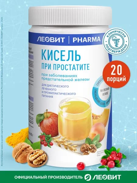 Кисель для мужчин при простатите, банка, Леовит