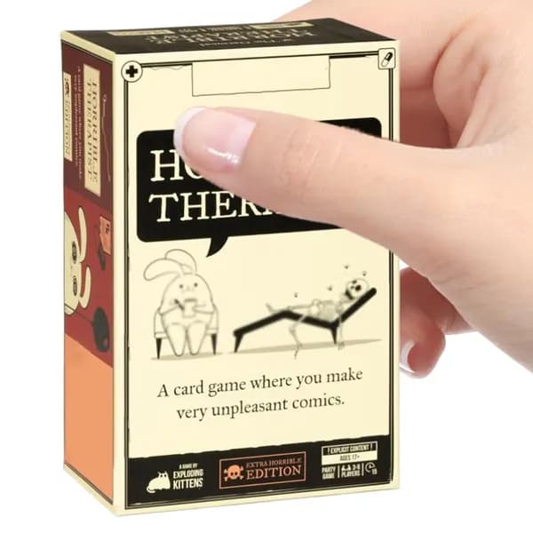 Настольная игра Exploding Kittens: Ужасный терапевт для взрослых с карточками вопросов, ответов и терапии