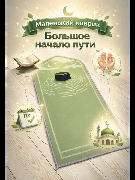 Детский коврик для намаза молитвенник