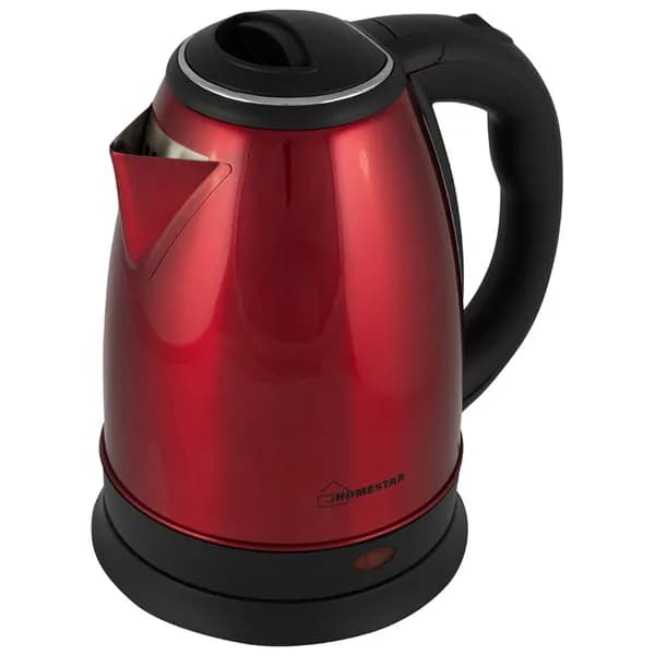 Homestar HS-1010 чайник электрический дисковый, 1.8л, 1500Вт, нержавеющая сталь, красный