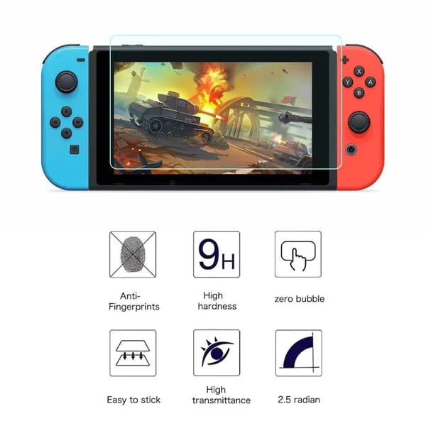стекло для Nintendo Switch OLED, 9H, полная адгезия, 98% светопропускание