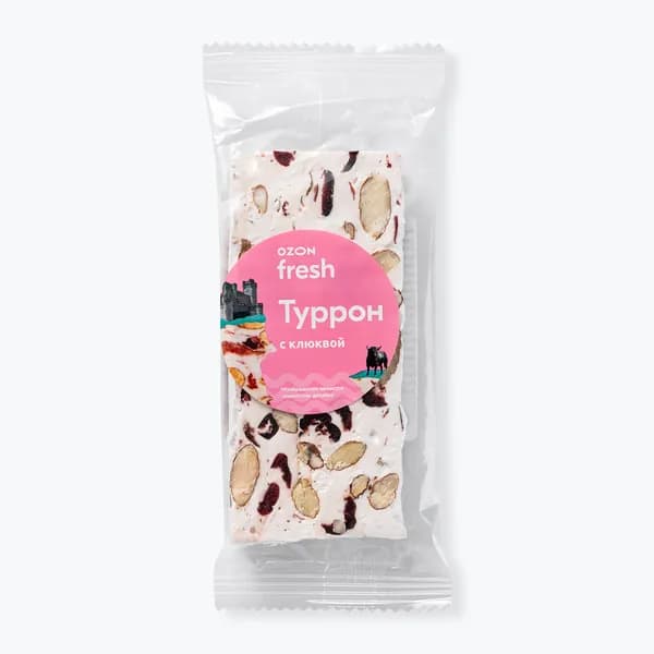 Туррон с миндалем и клюквой 50 г, Ozon fresh