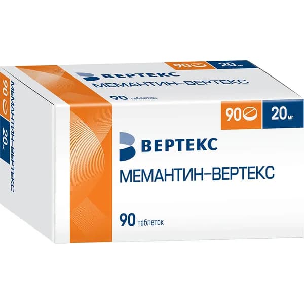 Мемантин-Вертекс таблетки п/о плен. 20мг 90шт