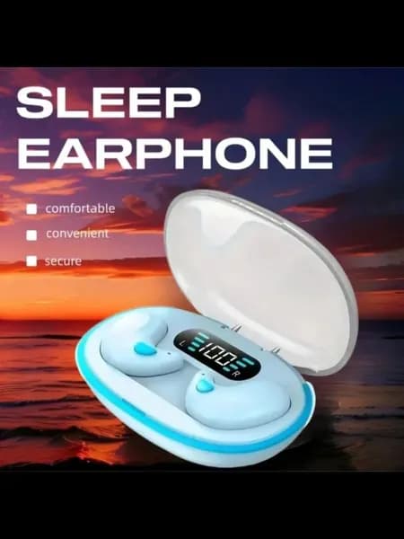 Наушники беспроводные с микрофоном 1More Airfree, Bluetooth, USB Type-C, голубой