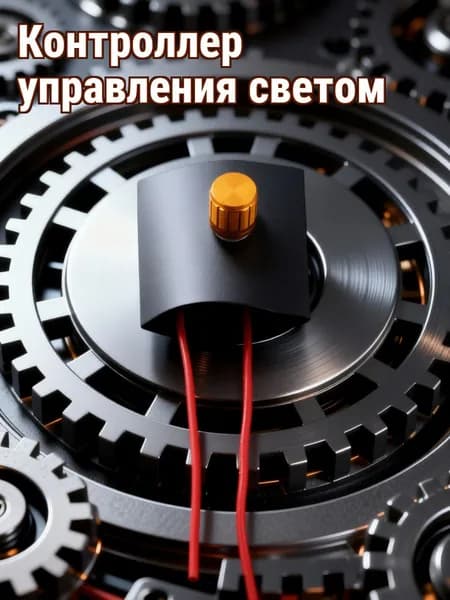 Черный ротационный диммерный переключатель для светодиодных ламп с металлическими элементами