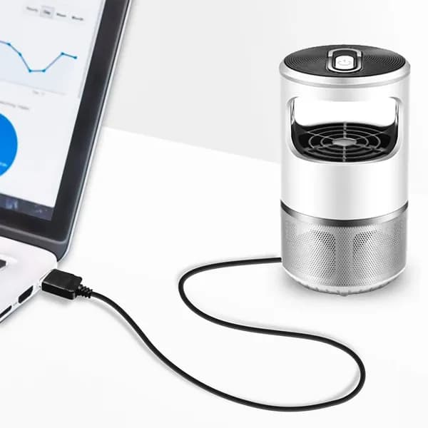 Черный USB-кабель 3,5 мм x 1,3 мм для зарядки и питания рыболовных снастей (черный, серебристый).