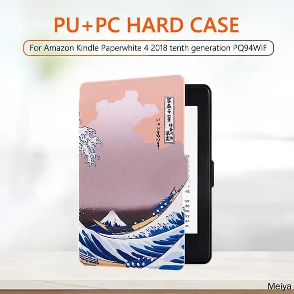 Жесткий чехол PU + PC для устройства чтения электронных книг Kindle Paperwhite 4 2018 Gen 10 PQ94WIF