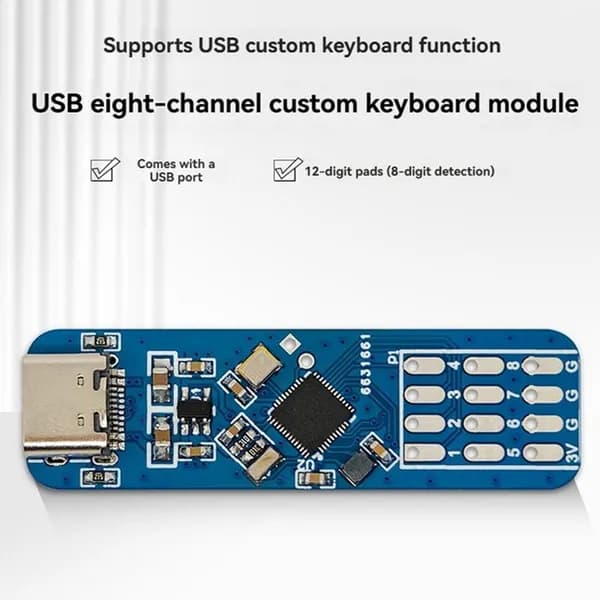 8-Канальный USB-Модуль Пользовательской Клавиатуры На Плате CH579M ME6211C33 С Понижающим Преобразователем