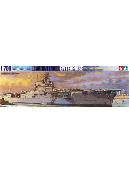 Собранная модель корабля TAMIYA серии 1/700 77514 Американский авианосец "Энтерпрайз" времен Второй мировой войны
