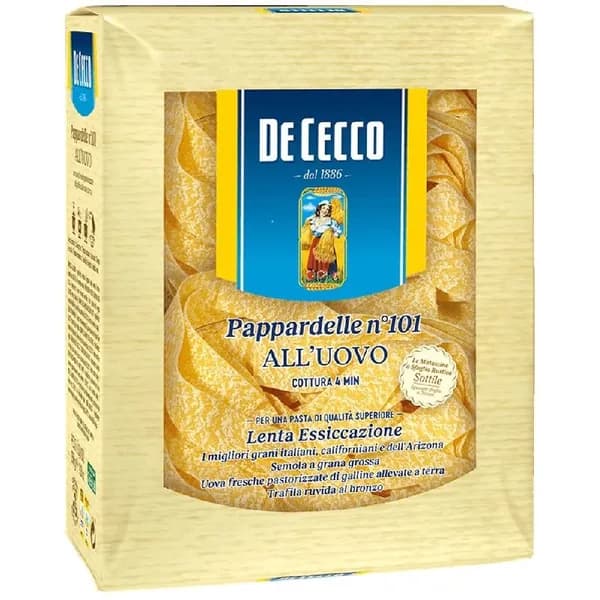 Макаронные изделия DE CECCO №101 яичные Pappardelle all'uovo (Паппарделле) 250г