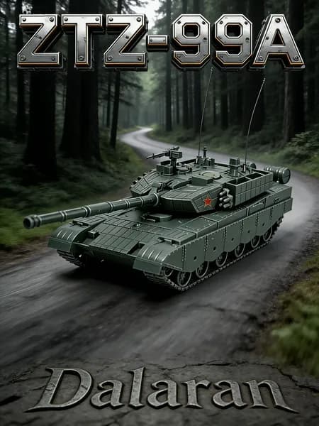 ОБТ Тип 99А (ZTZ-99А) сборная модель танка 1/72 без клея, Dalaran (КНР современная , аналог ОБТ Т-90М "Прорыв-3")