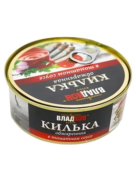 Килька обжаренная в томатном соусе 240 гр. ГОСТ Владкон