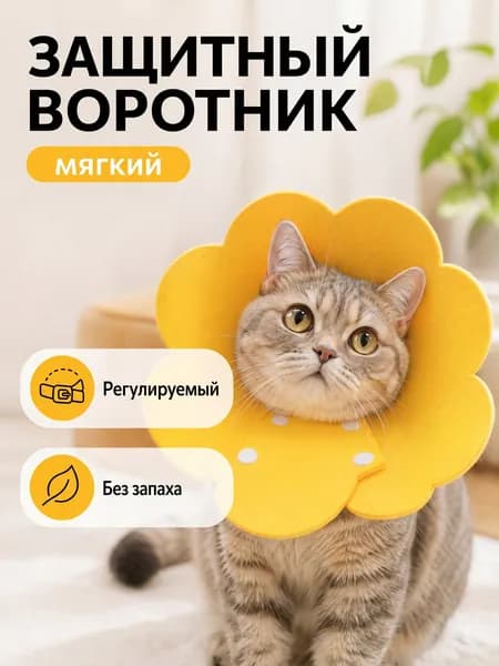 Защитный ветеринарный воротник для кошек и маленьких собак, конус для животных, размер S