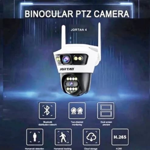 Камера видеонаблюдения IP WiFi Jortan 4 (UGM) 8 mpx, Dual camera, BT, TF, 1080p, датчик движения, night vision, smart control, микрофон, динамик, звуковой / световой сигнал
