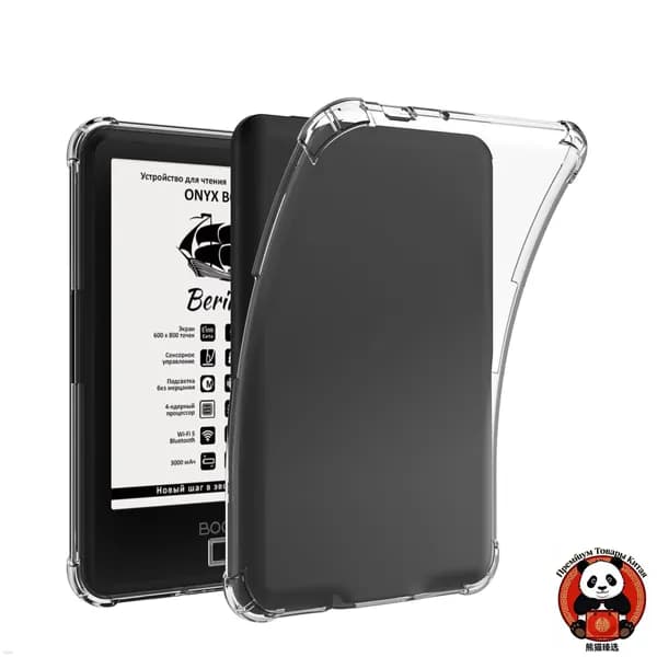 Прозрачный чехол для Onyx Boox Faust 2 3 4 5 6 7 e-Reader - Ультратонкая легкая прозрачная силиконовая гибкая мягкая задняя