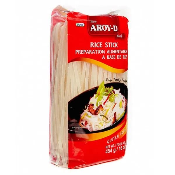 Aroy-D Рисовая лапша 3 мм, 454 гр