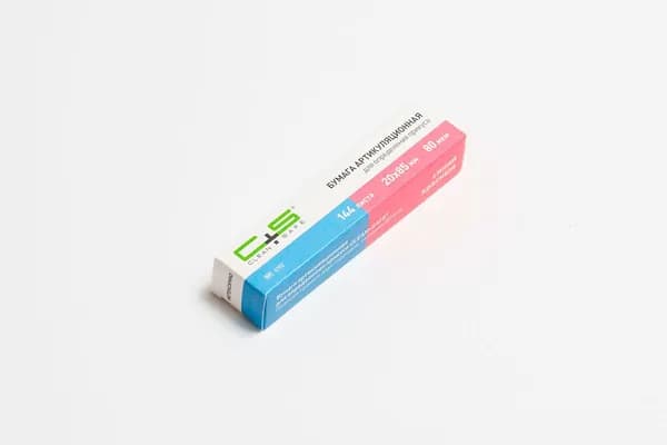 Бумага артикуляционная синяя/красная, 80 мкм, 144 листов Clean+Safe