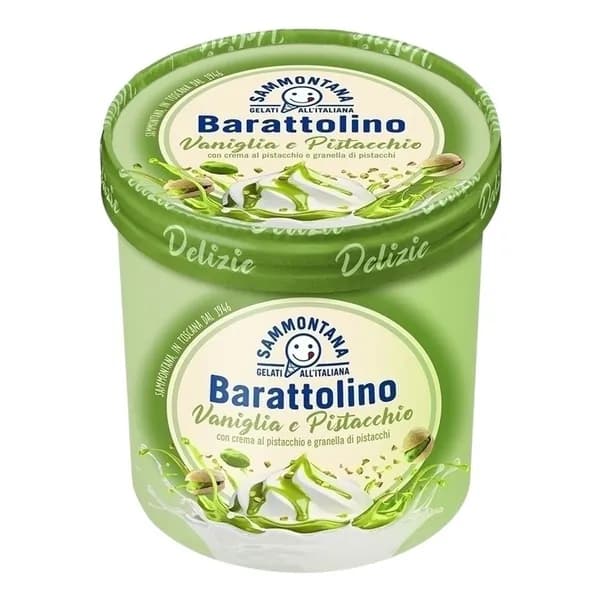 Десерт замороженный Sammontana Barattolino фисташка БЗМЖ 500 г