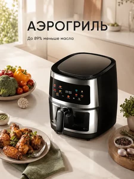 Аэрогриль электрический для дома 5 литров