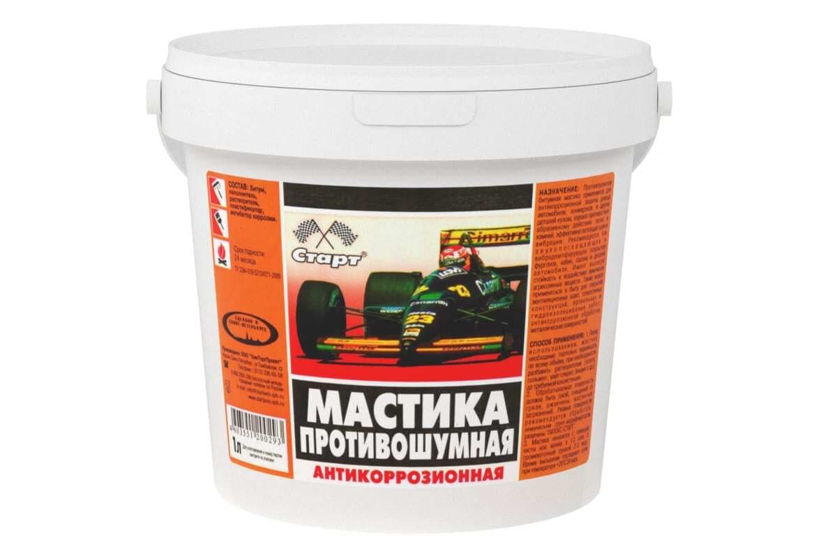 Противошумная мастика СТАРТ 1 л пэ 4607952901414