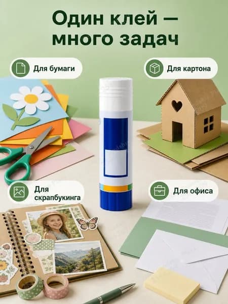 Клей канцелярский ПВАдля декупажа, для пазлов 24 шт., 21 мл./ 38 г.