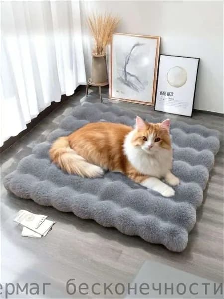 Толстый плюшевый коврик для домашних животных для кошек и собак