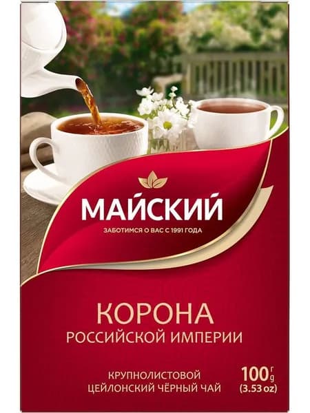Чай Майский Корона Российской Империи крупнолистовой 100гр