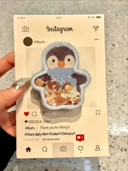 Держатель для телефона PopSocket, дизайн Милый пингвин, многоцветный