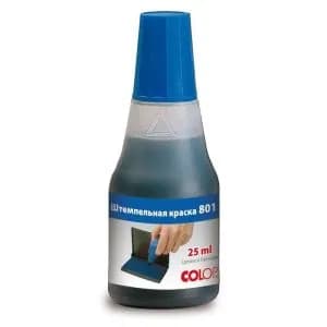 Краска штемпельная Colop 801 на водно-глицериновой основе синяя 25 мл,2шт(12704)