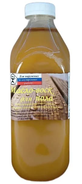 ОБЗ Масло-воск, Масляная, Полуглянцевое покрытие, 1 л, светло-коричневый