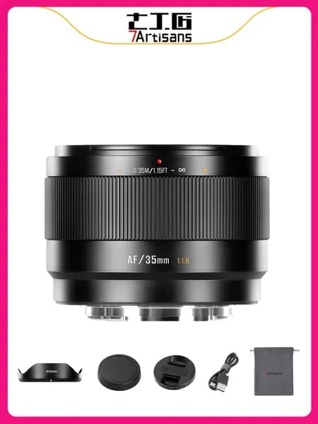 7Artisans Объектив AF 35mm F1.8 APS-C с автофокусом для Nikon Z, широкоугольный объектив, черный