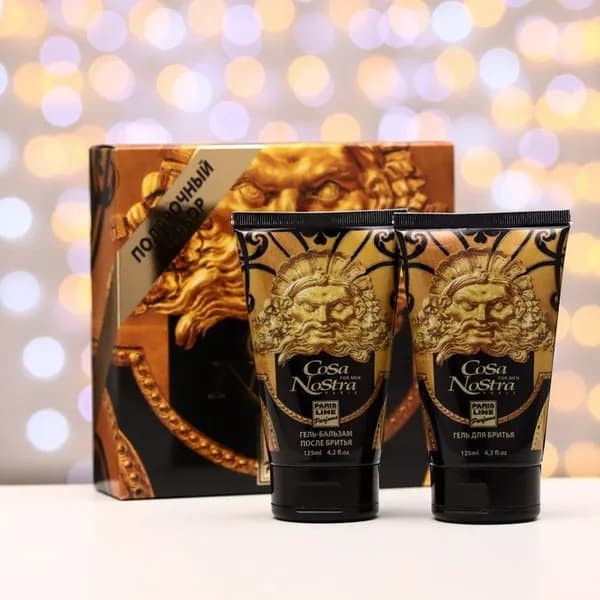 Paris Line Parfums Подарочный набор косметики мужской Cosa Nostra Гель для бритья 125 мл + Гель-бальзам после бритья 125 мл