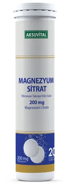 Aksuvital Магний цитрат шипучие таблетки 20 шт.