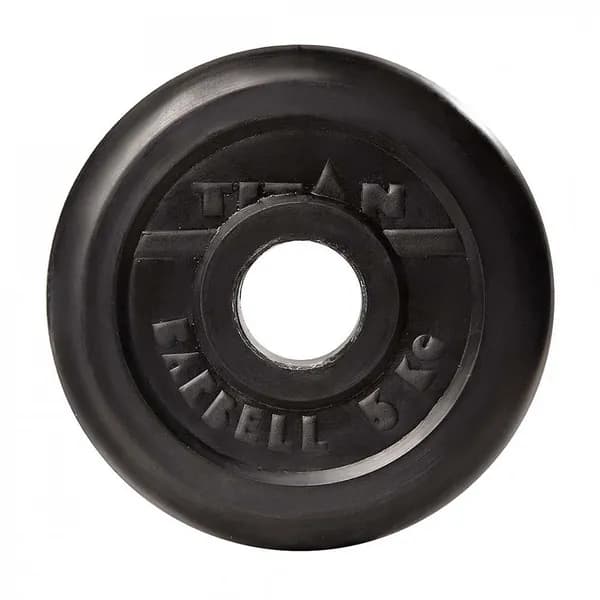 Диск блин обрезиненный TITAN Barbell 5 кг d51 для штанги и гантелей