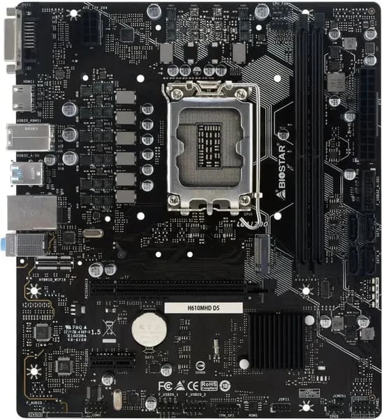 Biostar H610MHD D5, LGA 1700, DDR5, Материнская плата