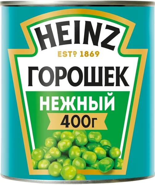 Горошек зеленый HEINZ Нежный, из мозговых сортов, 400г 2 шт.