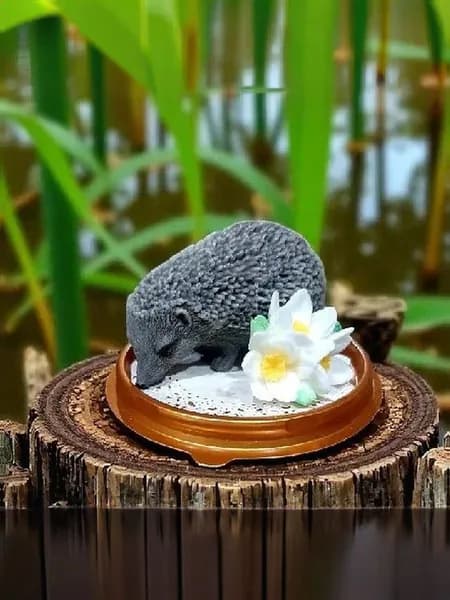 Ёжик в колбе. Мыльный сувенир