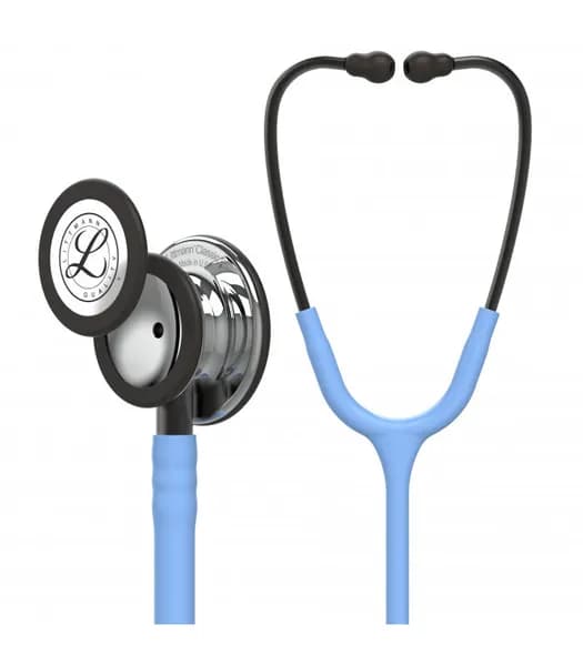 Стетоскоп Littmann Classic III, голубая трубка, 69 см, зеркальная акустическая головка, дымчатое основание, 5959