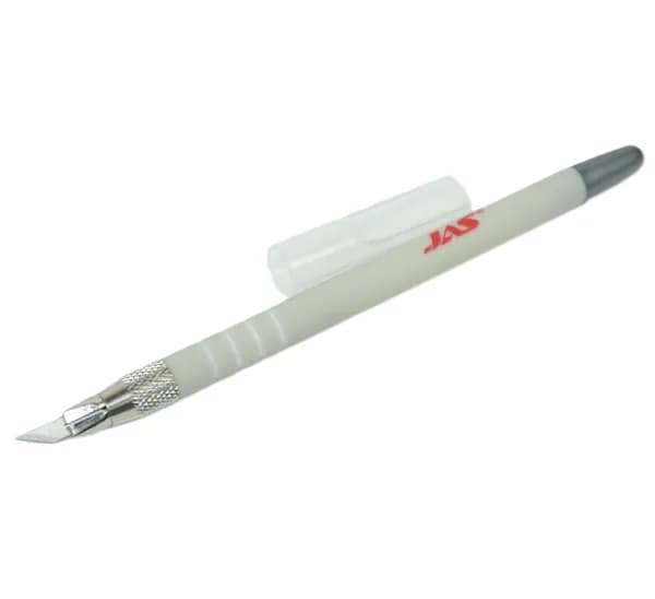 Нож с цанговым зажимом, пластиковая ручка, JAS-4021